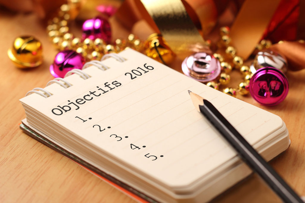une liste d'objectifs pour la 2016